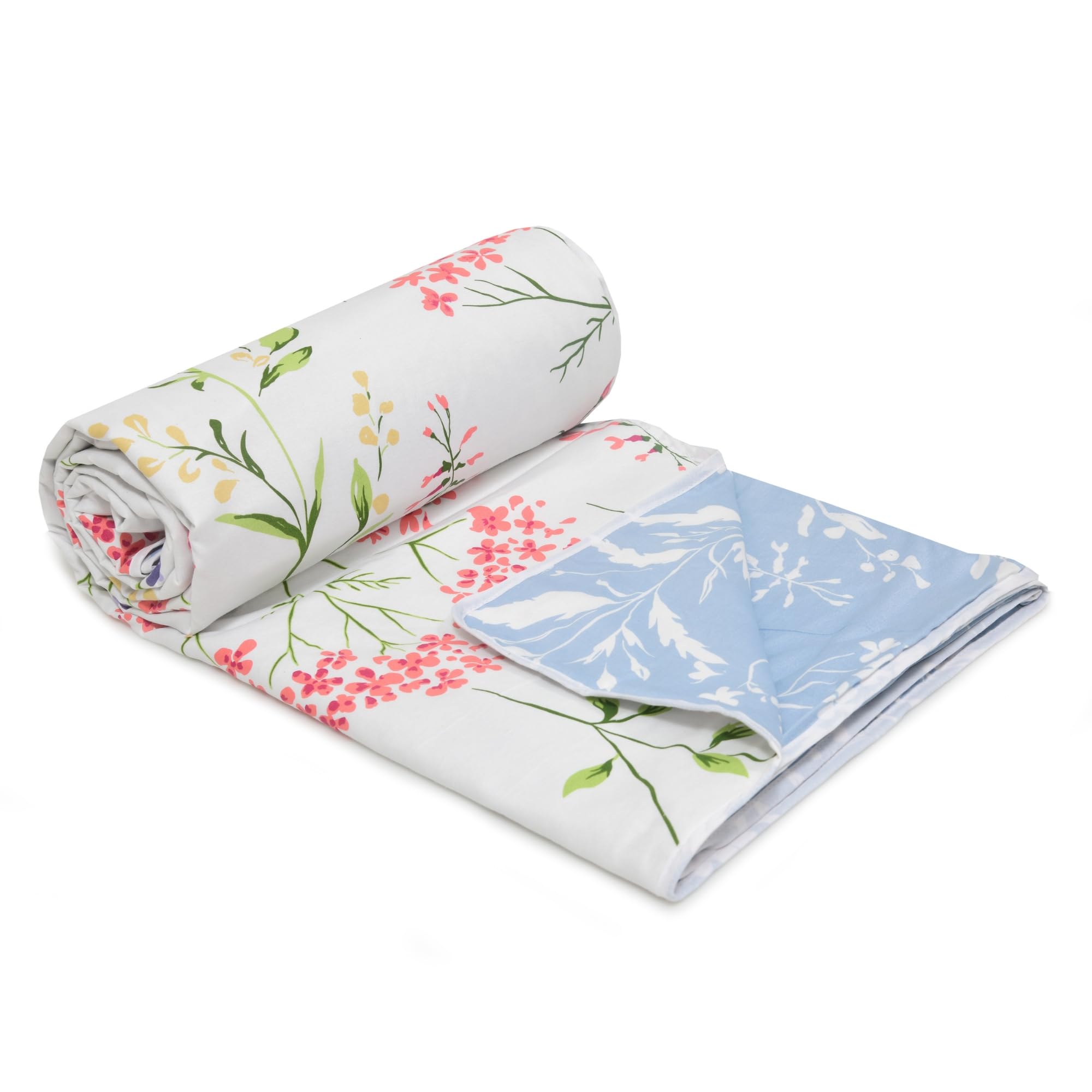 haus & kinder 100% Cotton Reversible Dohar Single Bed, Soft Lightweight Bed Blanket, AC Dohar Blanket for Summers/Winter (Size 58 inch by 88 inch, Elegant Bloom)| TC - 144 (B0DCP2X5X1) Amazon Price History, Amazon Price Tracker