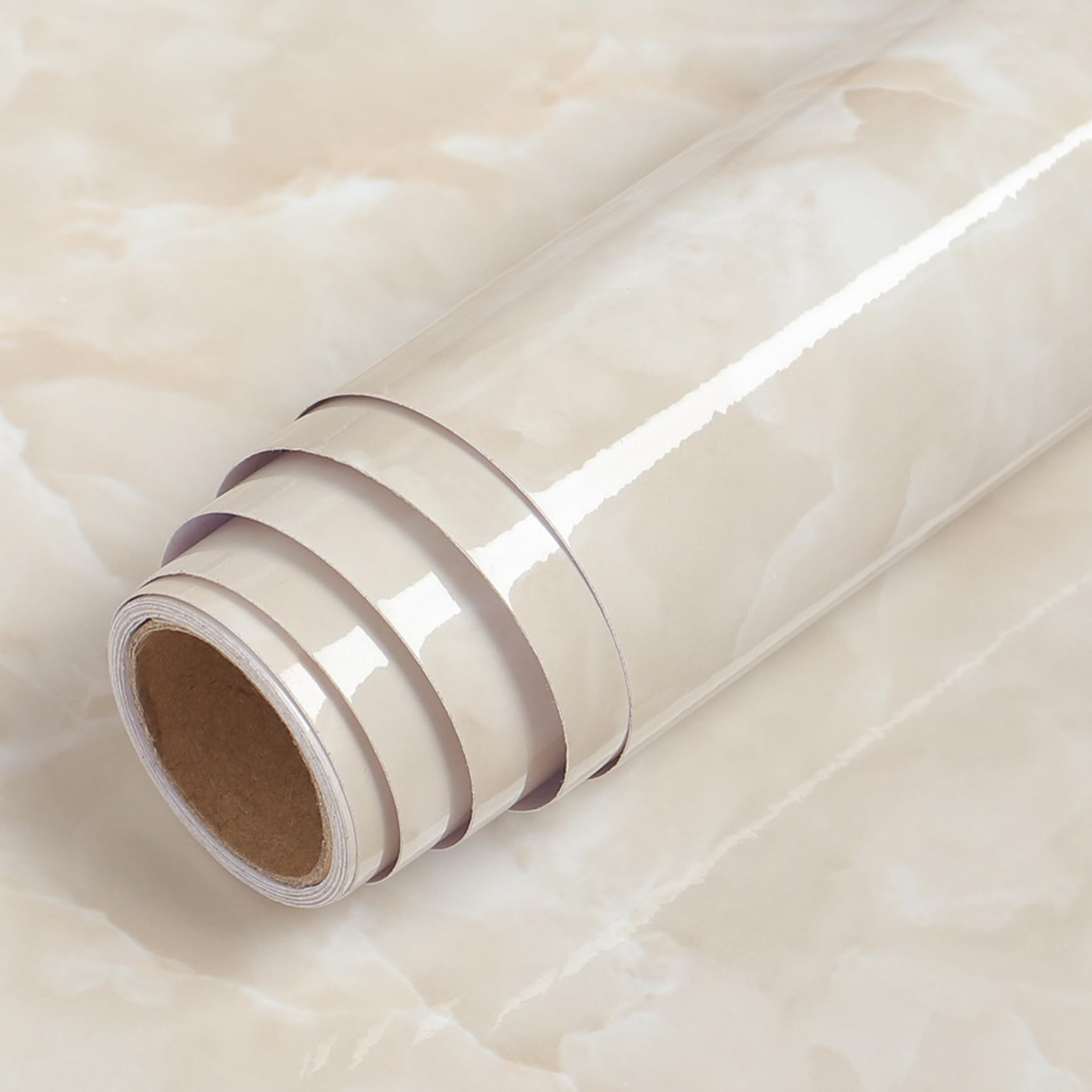 LACHEERY Beige Marble Wallpaper Peel and Stick Marble Contact paper for Countertops Waterproof Contact Paper Marble Sticker Countertop Kitchen Bathroom Vinyl Wrap Wallpaper cream 40cm x 700cm