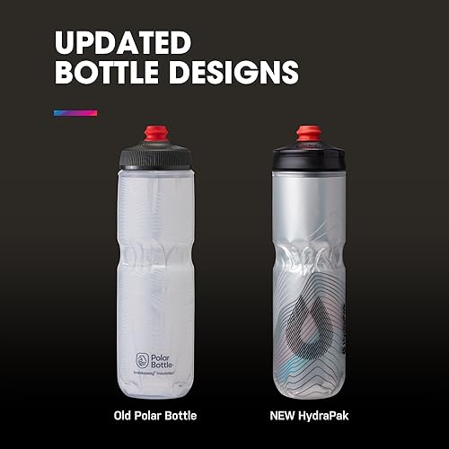 Miniatura 2 de Polar Bottle Breakaway - Botella de agua aislada para bicicleta, sin BPA, botella de compresión para ciclismo y deportes (Tartán, resaltador verde