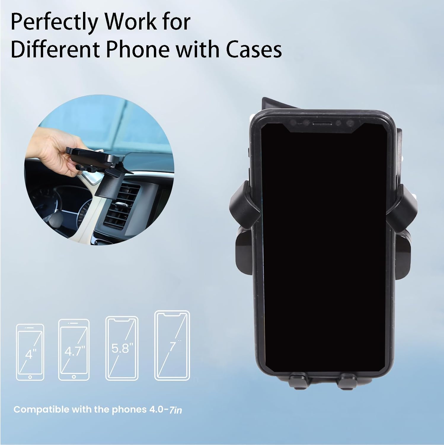Car Phone Holder Mount Phone Mount Compatible with Nissan Pathfinder 2013-2018,Central Control Air Outlet Mobile Phone Bracket