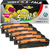 Yellow Yeti 5 Premium Toner kompatibel für Samsung Xpress SL-C1810W SL-C1860FW CLX-4195FN CLX-4195FW CLP-415N CLP-415NW | P504C K504S 2.500 Seiten C504S M504S Y504S 1.800 Seiten
