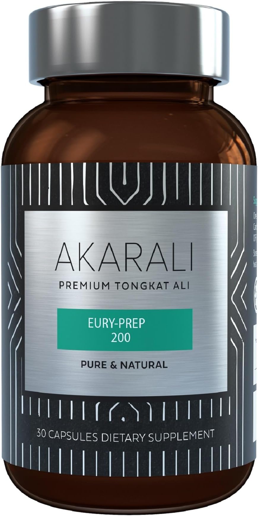 AKARALI Pure Tongkat Ali Longjack 200:1 Highly Concentrated 1.5% Eurycomanone US Patented Physta® Freeze-Dried Extraction Technology Supports Strength, Energy and Performance (30 Count)
