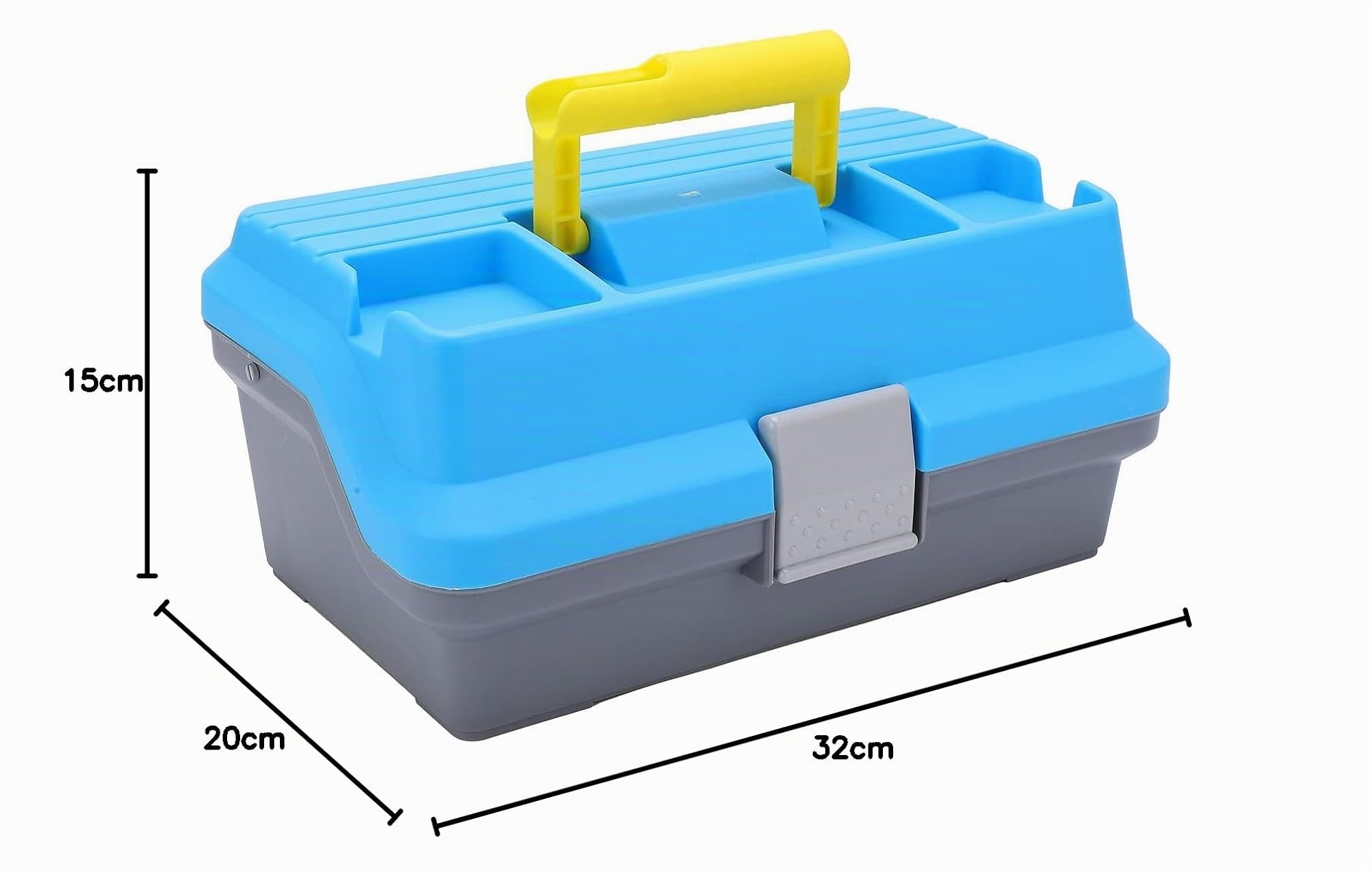 Scatola Grande per Attrezzatura da Pesca con Cassetti - Multifunzionale in Plastica