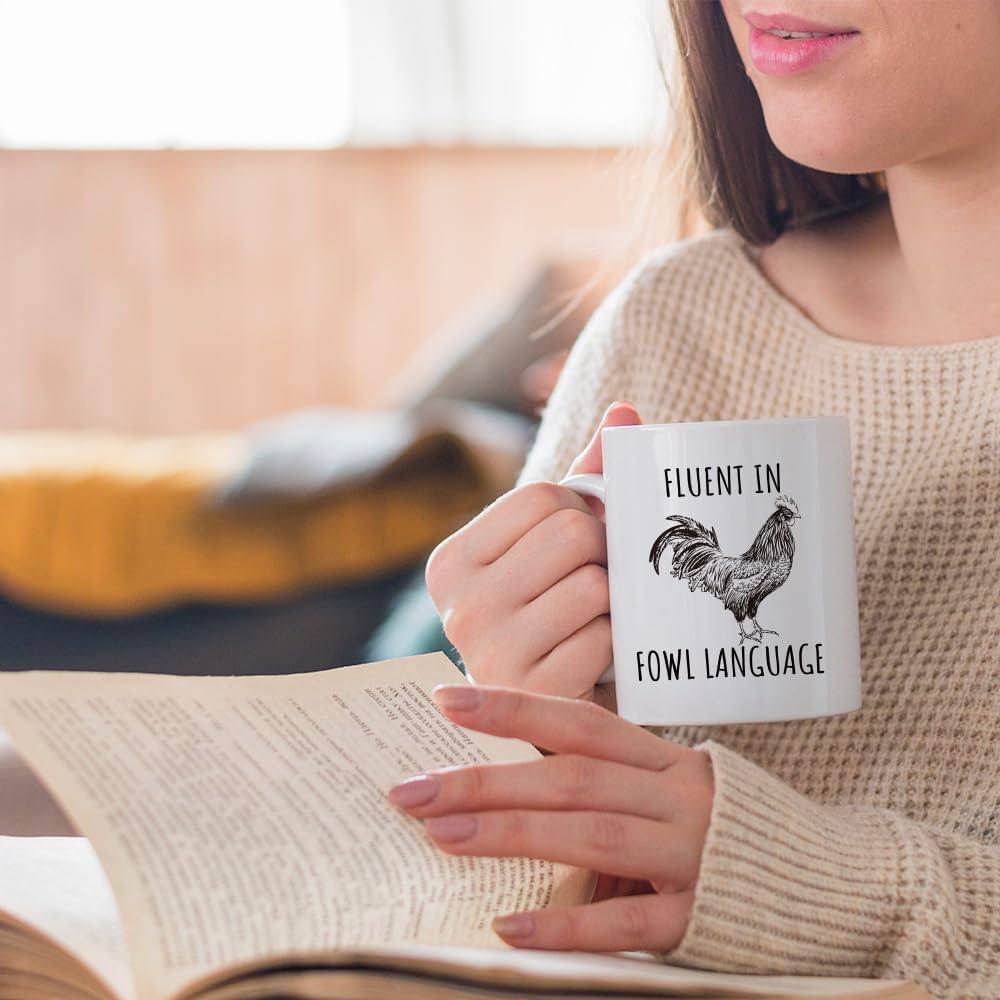 Fun Gag Fluent In Fowl Language Chicken Lover Gifts for Farmer Country Girl, Novelty Birthday Gifts for Chicken Lady Women Mom Bestfriend Sister Girlfriend Wife Lady Daughter Friends-42 - Image 5