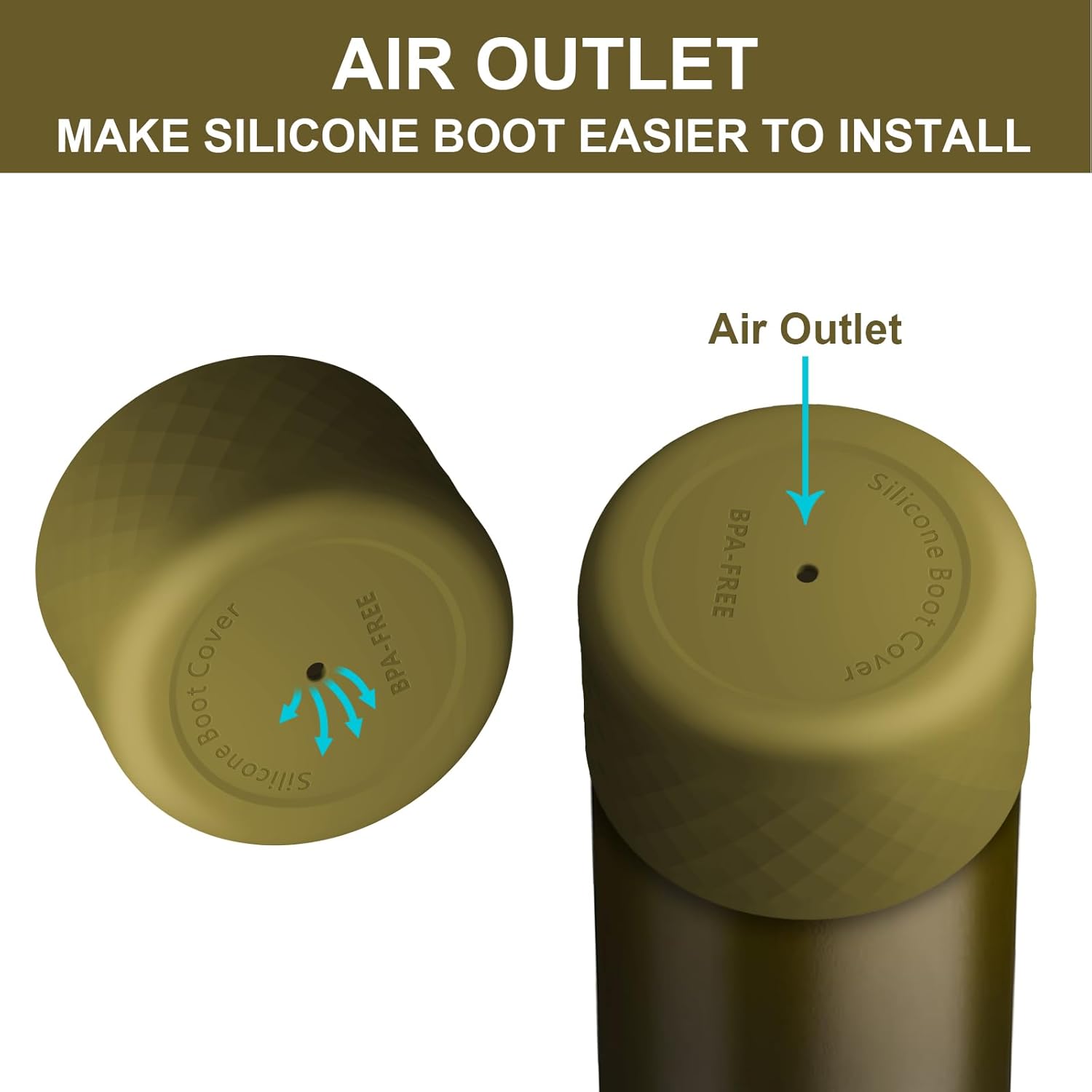 Silicone Boot for Owala 40 oz Tumbler with Handle, Anti-Slip Protective Sleeve for Stainless Steel Triple Layer Insulated Travel Tumbler Accessories - Image 5