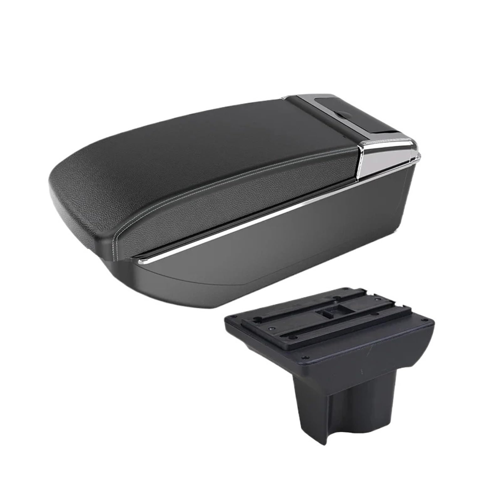 UMDJJU For Toyota For Rush Car Armrests Special Interior Modification Double-layer USB Storage Box Accessories Car Centre Console Armrest Box(B3 white line NOUSB)