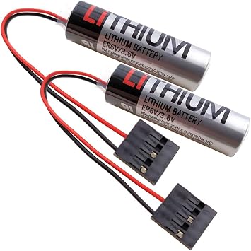 2000mAh ER6VC3N ER6V/3.6V 2Ah + JAE5PIN The PLC Battery CNCNon-Rechargeable 2 Count