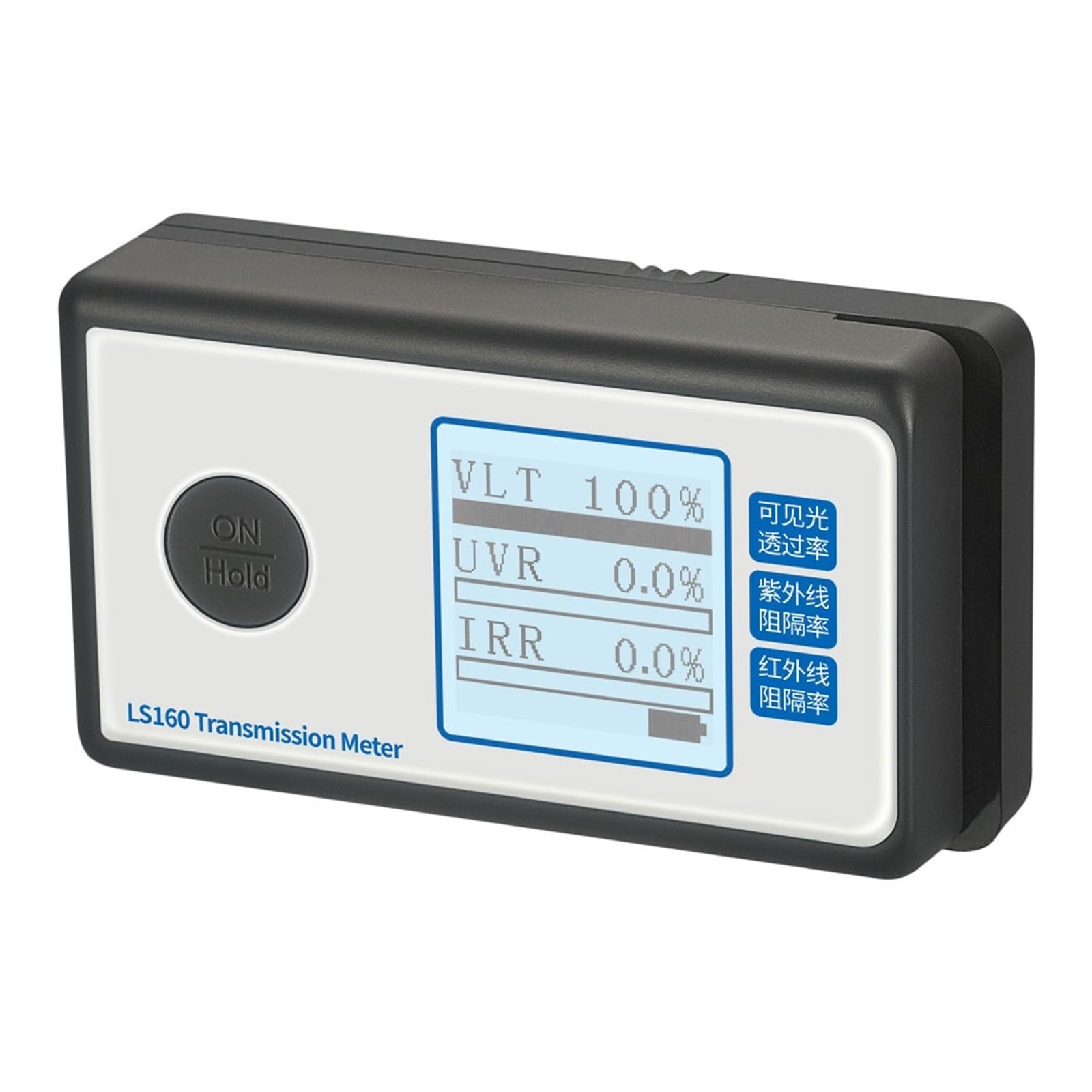 Digitales UVA/UVB-Messgerät Tragbares Solarfilm-Transmissionsmessrät, 160 Testfenstertönung mit UV-IR-Unterdrückung, Durchlässigkeit for sichtbares Licht Hintergrundbeleuchtetes LCD, Speicherfunktion(