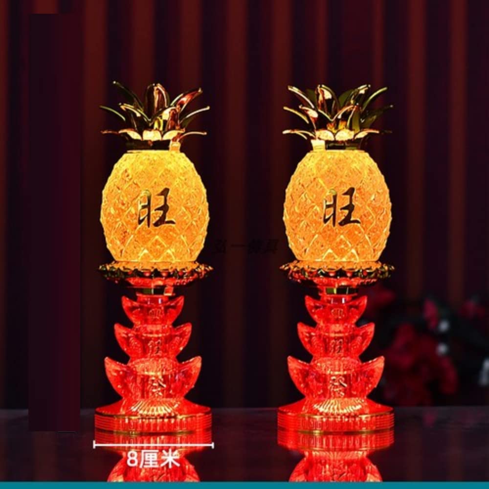 XIALON 1 Pair 23cm God of Wealth Lamp Electric Candlestick Supply Buddha Led Light Eternal Candle Lamp Smokeless