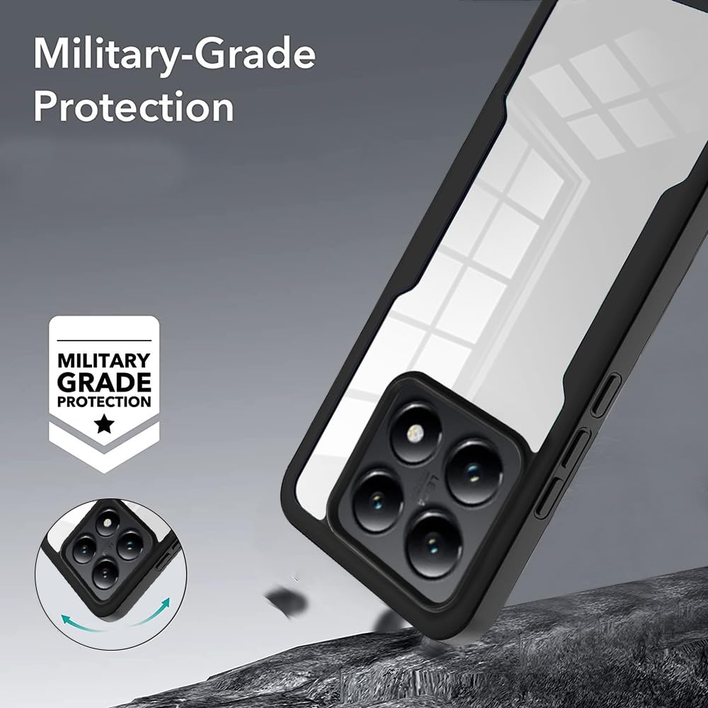 HAOYE Cover Per Xiaomi 14T 5G Con Anello Girevole E Supporto Magnetico – Rossa, TPU+PC, Doppio Strato - 3