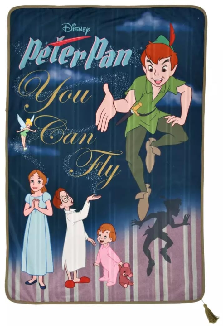 Disney Store Peter Pan Anniversary Throw Blanket (