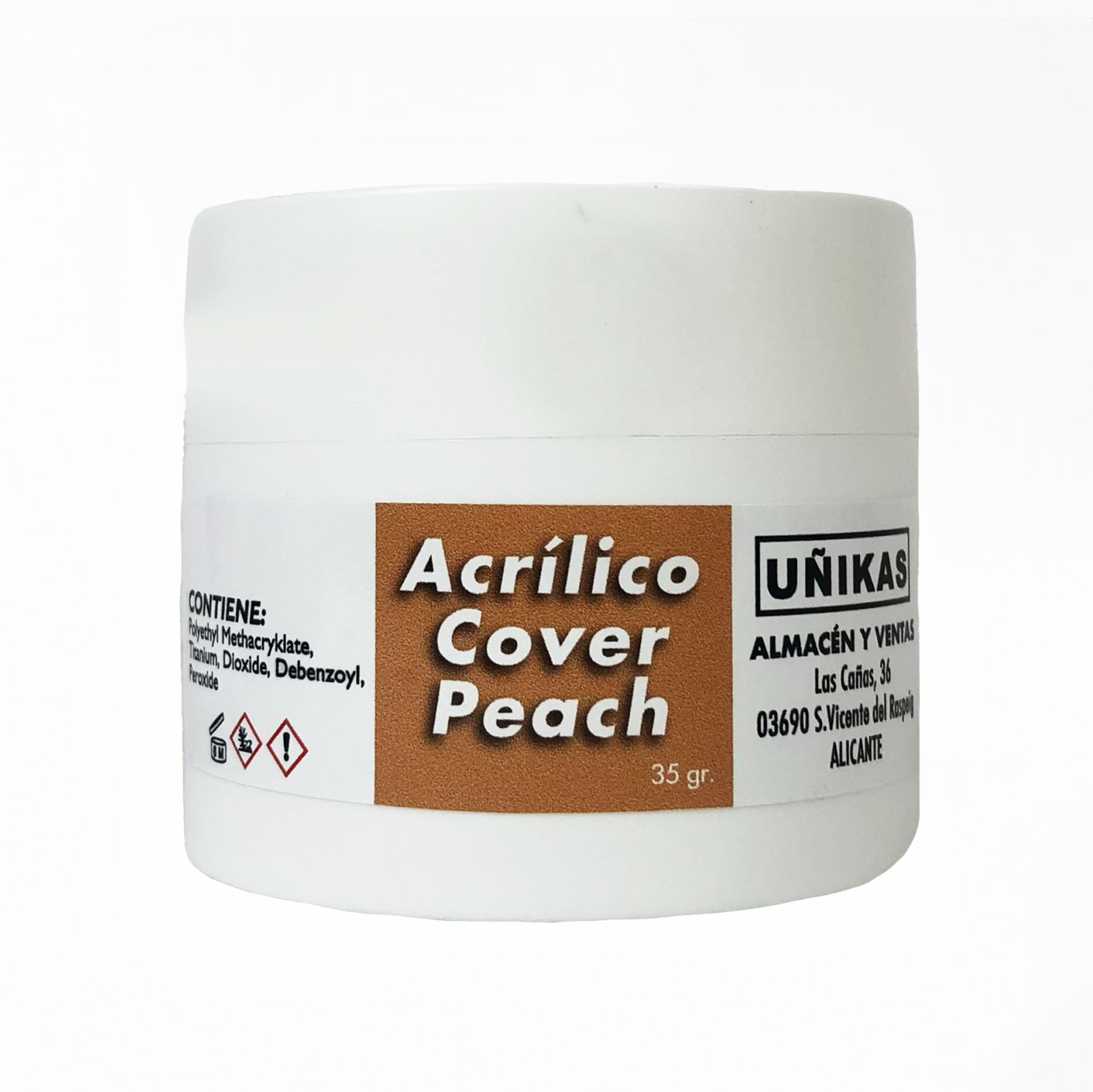 Polvo Acrílico Cover Peach 35gr Uñikas- Acrylic Powder - Cover Peach 35gr- Polvo para Uñas Acrilicas