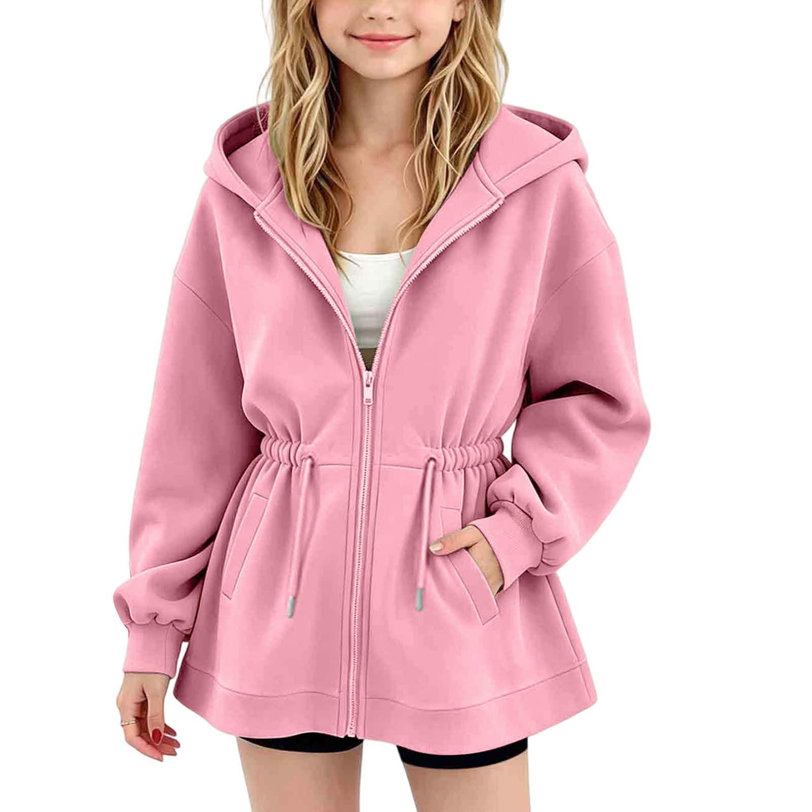Felpa per Bambina con Cappuccio Maniche Lunghe Hoodie Morbida Caldo