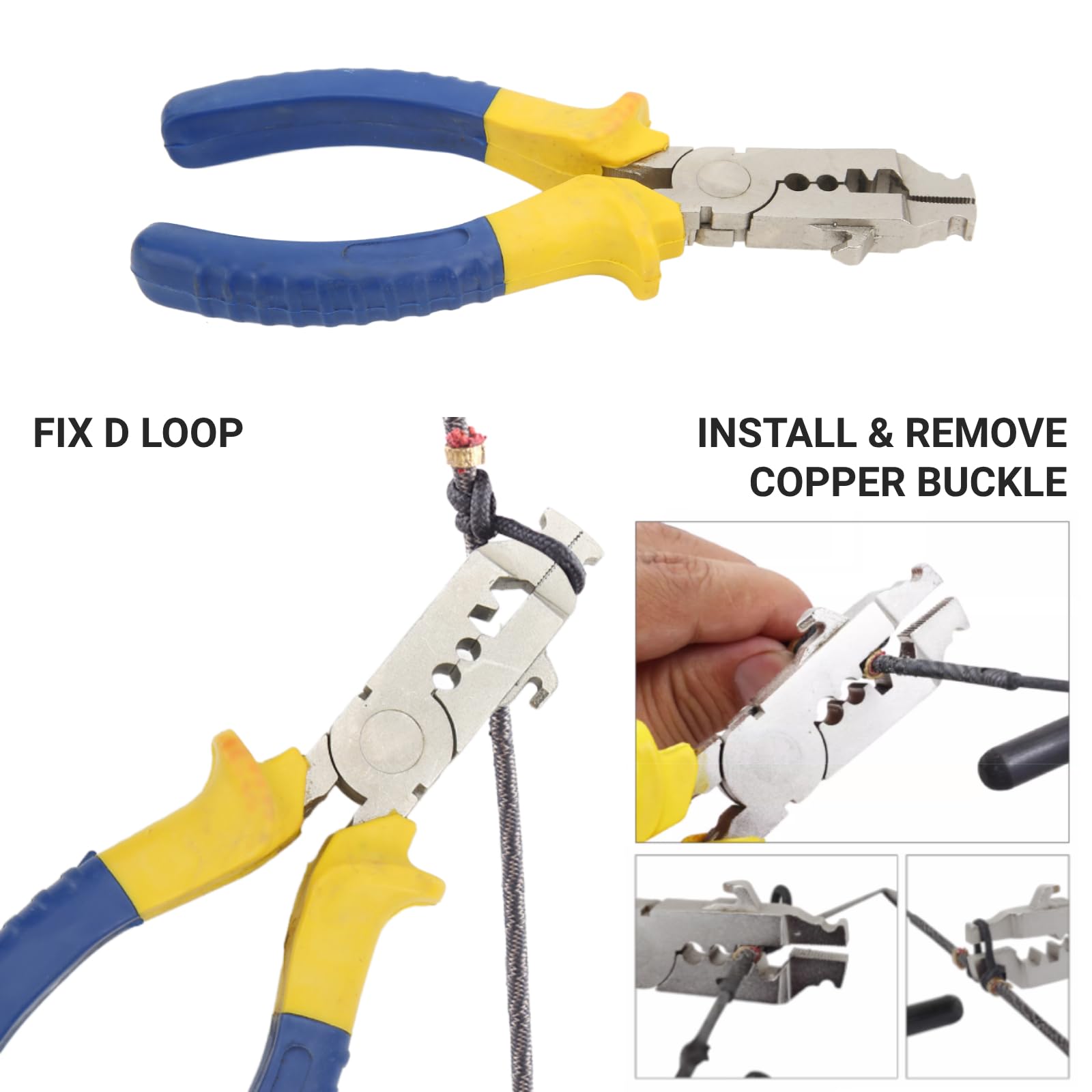 Pinza per Punto di Incocco per Tiro con L' D Clamp Pinza per Cocca di Precisione Multifunzionale per Composto Ricurvo con Impugnatura Comoda