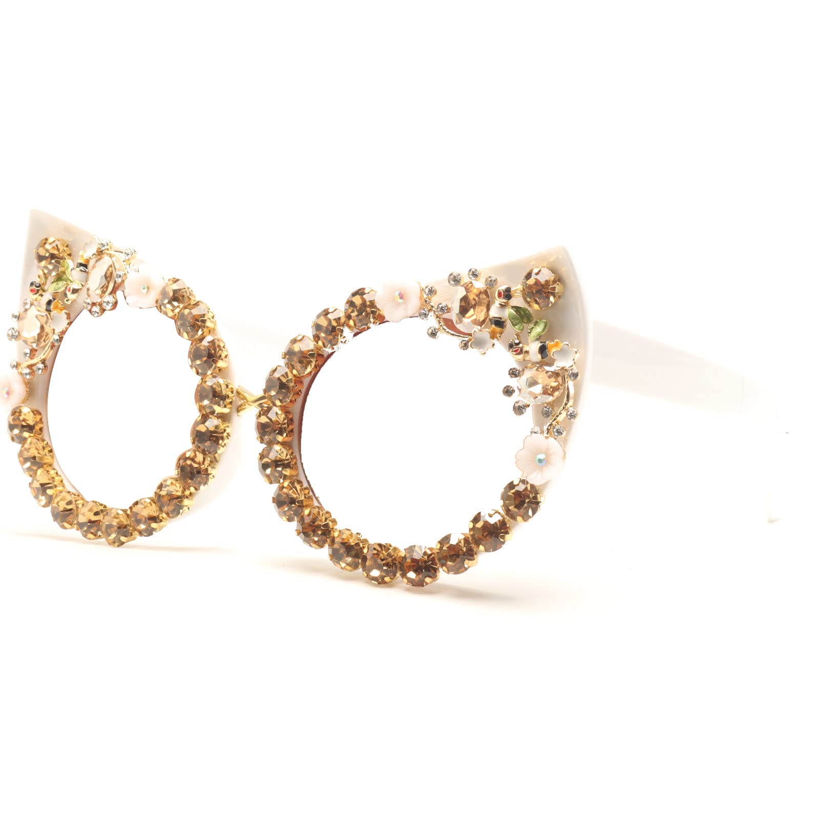 mincl Cat Eye Bling Rhinestone Bifocal Reading Glasses for Women Transition Photochromic Sunglasses Reader (brown, 2.75, multiplier_x)