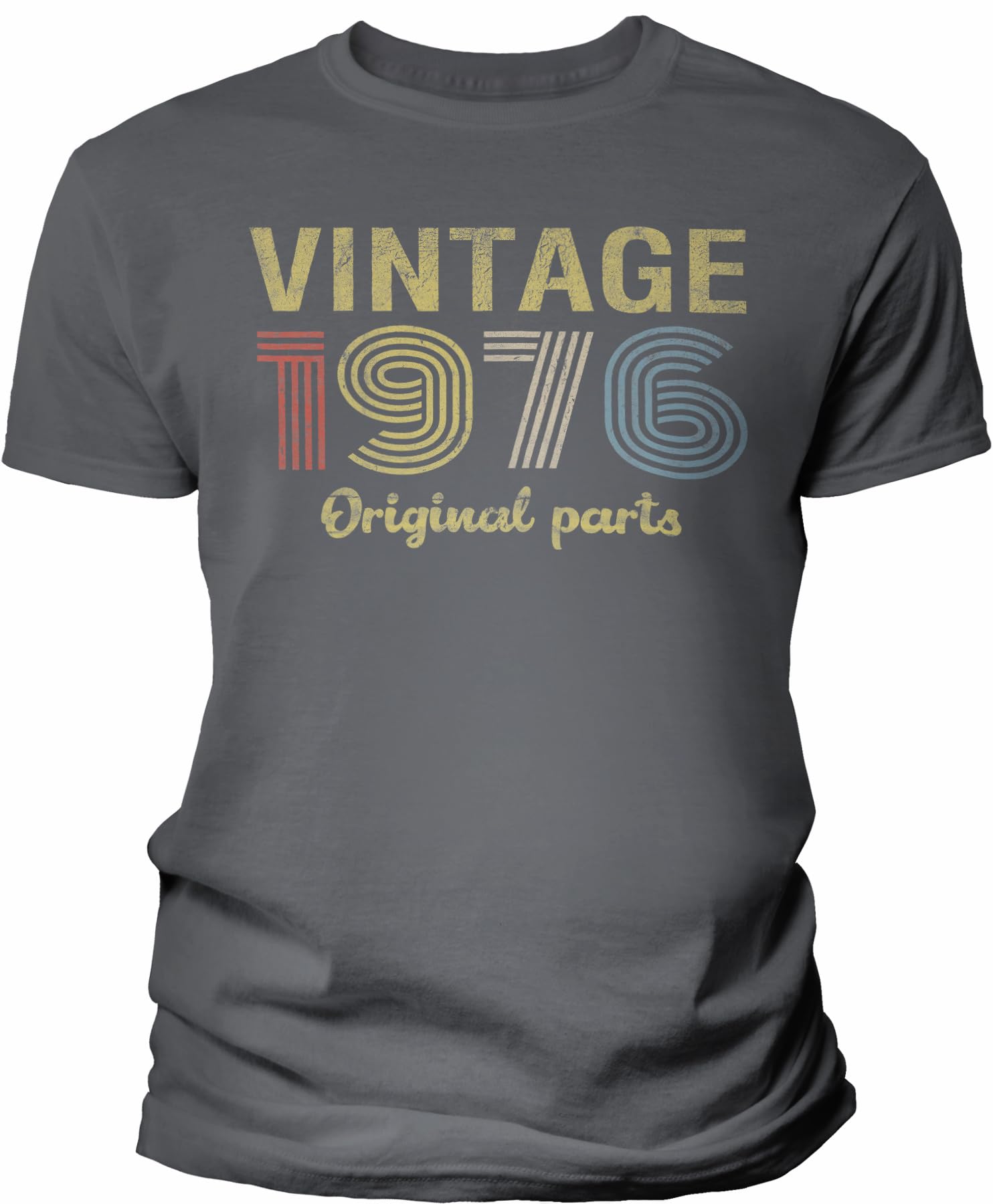 50th Birthday Gift for Men - Vintage Original Parts 1976 Retro Birthday - 001-50th Birthday Shirt