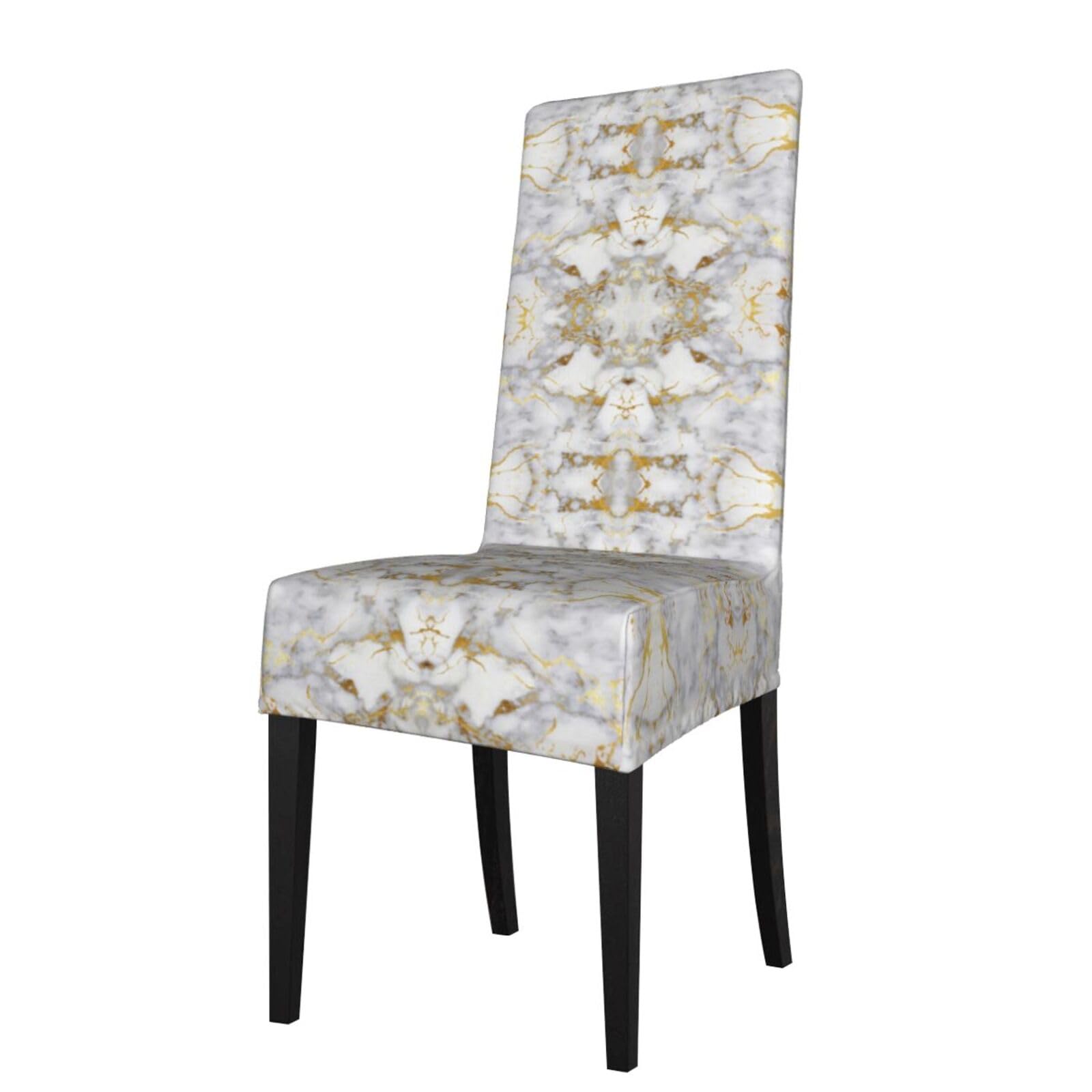 Lkymoh As Picture Gold Marble, Chair Covers Stretch Chair Slipcovers For Dining Room, For Party Pet Protection Universal Fit Soft Polyester