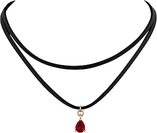 Gargantilla negra en capas, gargantilla de lágrima de cristal, gargantilla negra, gargantilla gótica, gargantilla gótica, gargantilla bohemia, regalo de joyería de Navidad para mujer