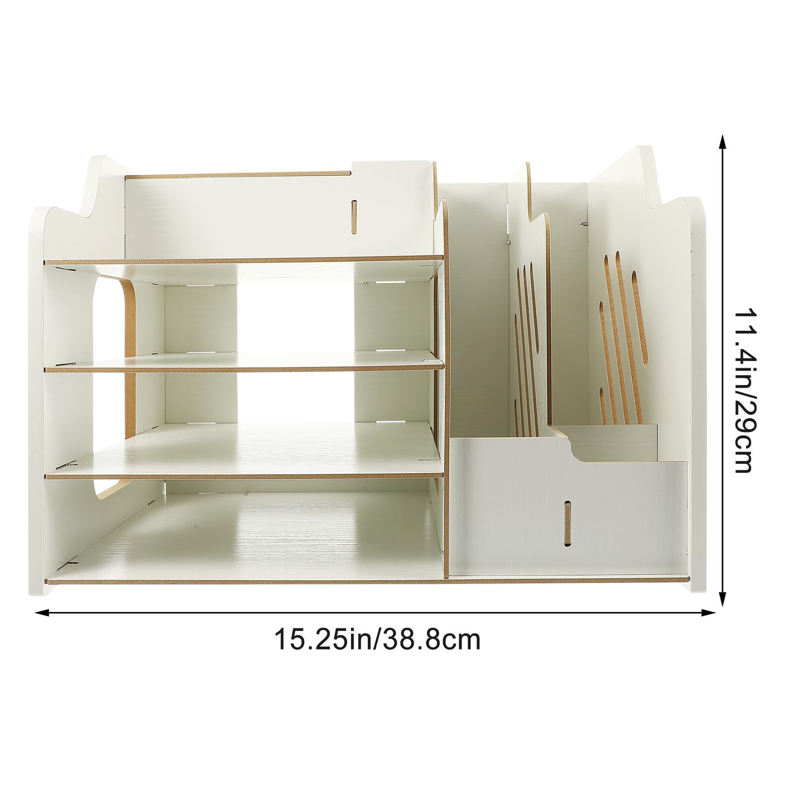 SHINEOFI Tischorganizer für Schreibtisch mit Schublade und Schloss Weiß