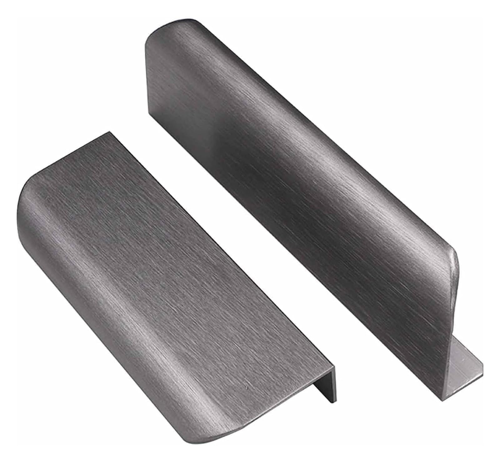 LQZAXSRDR Concealed Drawer Handles, Aluminum Invisible Cabinet Handles 2 Pack Grey Multiple Sizes Drawer Pulls with Screws(Length 400mm)