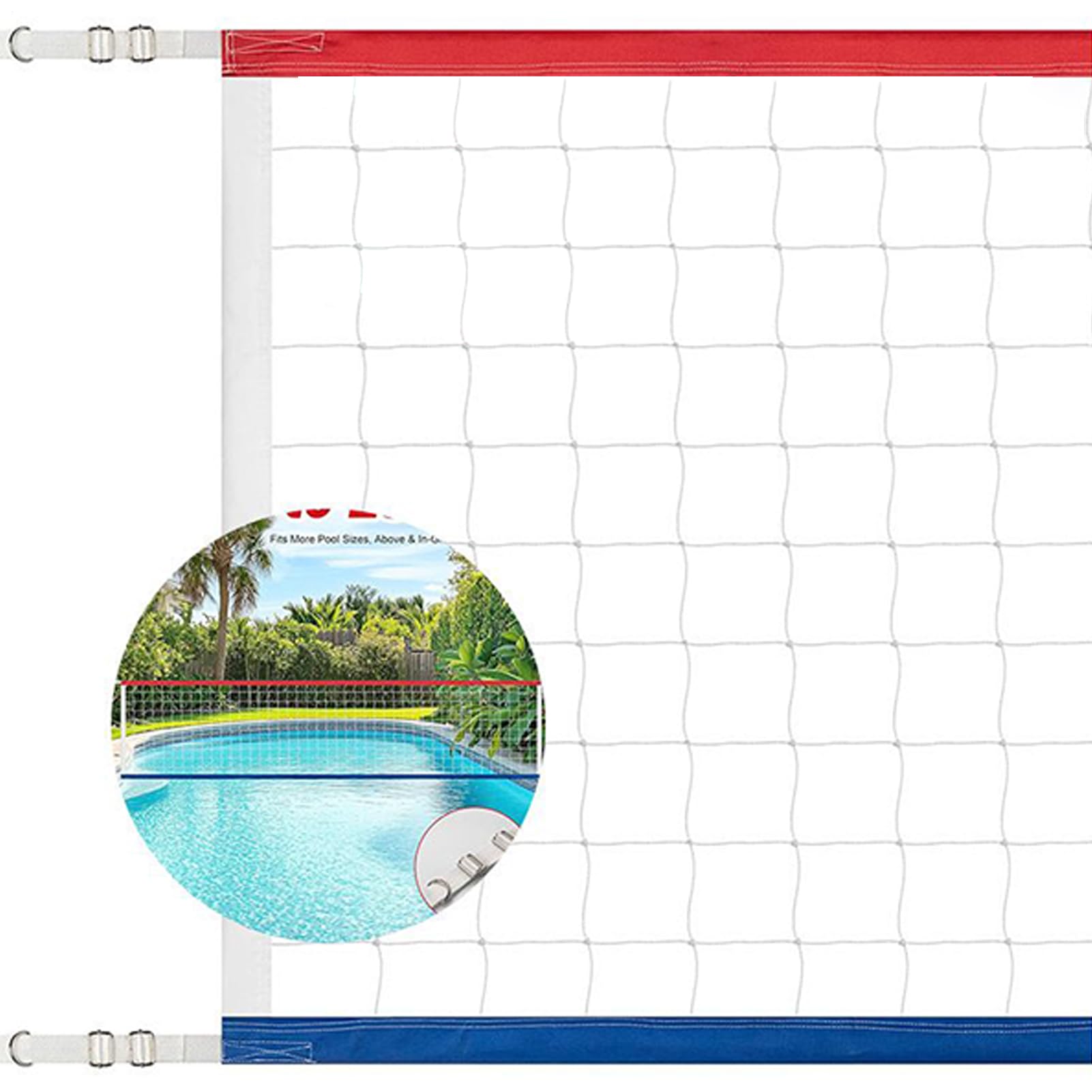 Filet De Volley Pour Piscine Robuste Imperméable Portable Ajustable