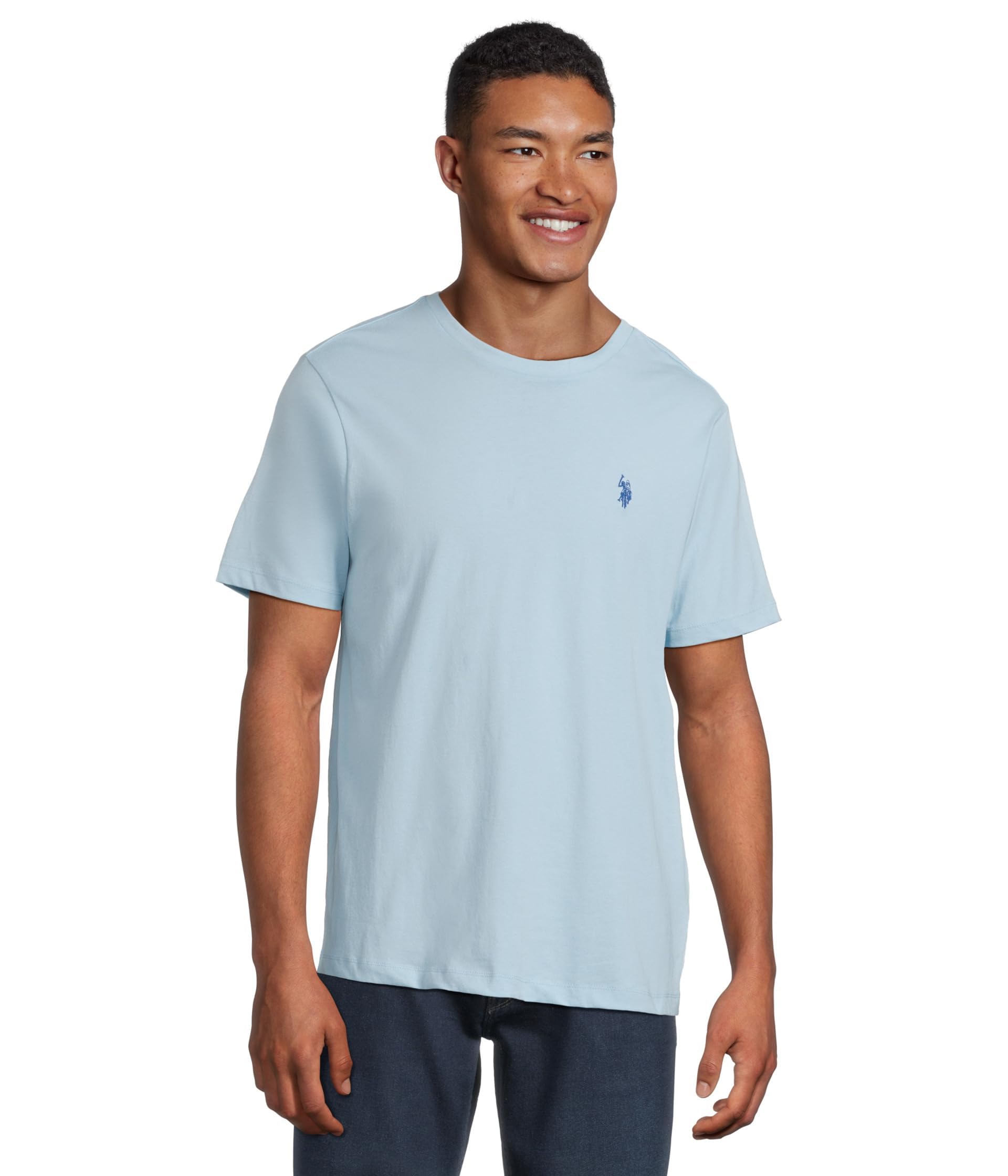 U.S. Polo ASSN. Men's Crew Neck Small Pony T-Shirt, Mainsail Blue, XL