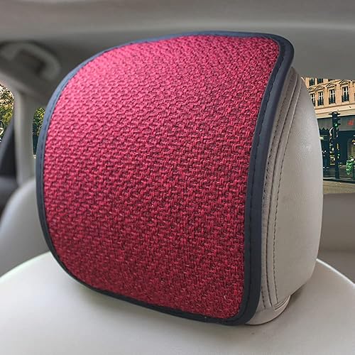Miniatura 7 de Paquete de 2 fundas para reposacabezas de asiento de automóvil, flexible, transpirable, elástico, ajuste universal para todos los accesorios