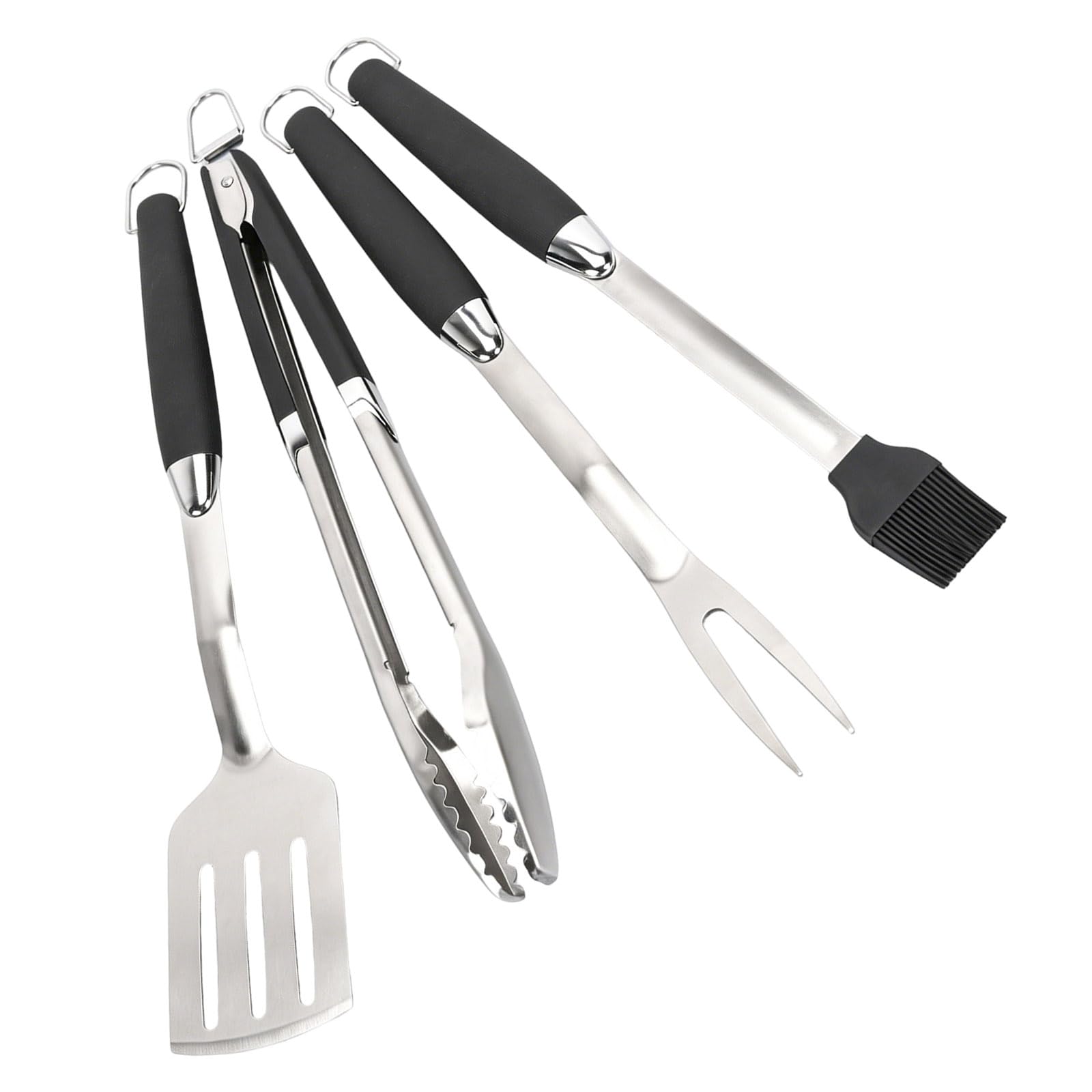 PANGBOER Herramienta de parrilla de acero inoxidable de grado profesional para acampar y fiestas, utensilios de barbacoa al aire libre, juego de accesorios para barbacoa