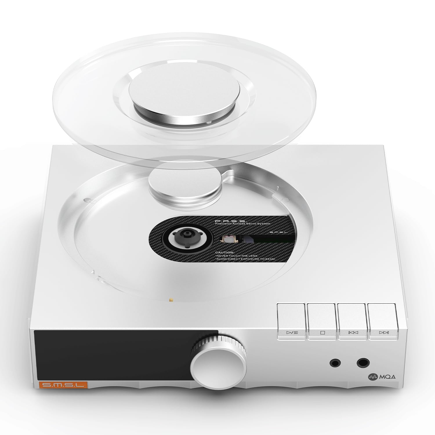 SMSL PL200 MK2 Lecteur CD MQA, lecteur CD tout-en-un intégrant un DAC et un amplificateur de casque,Hi-End DAC chip ES9039Q2M,lecture sans coupure,Entrées:USB/BT/CD; Sorties:RCA/XLR/casque/coax/opt/BT