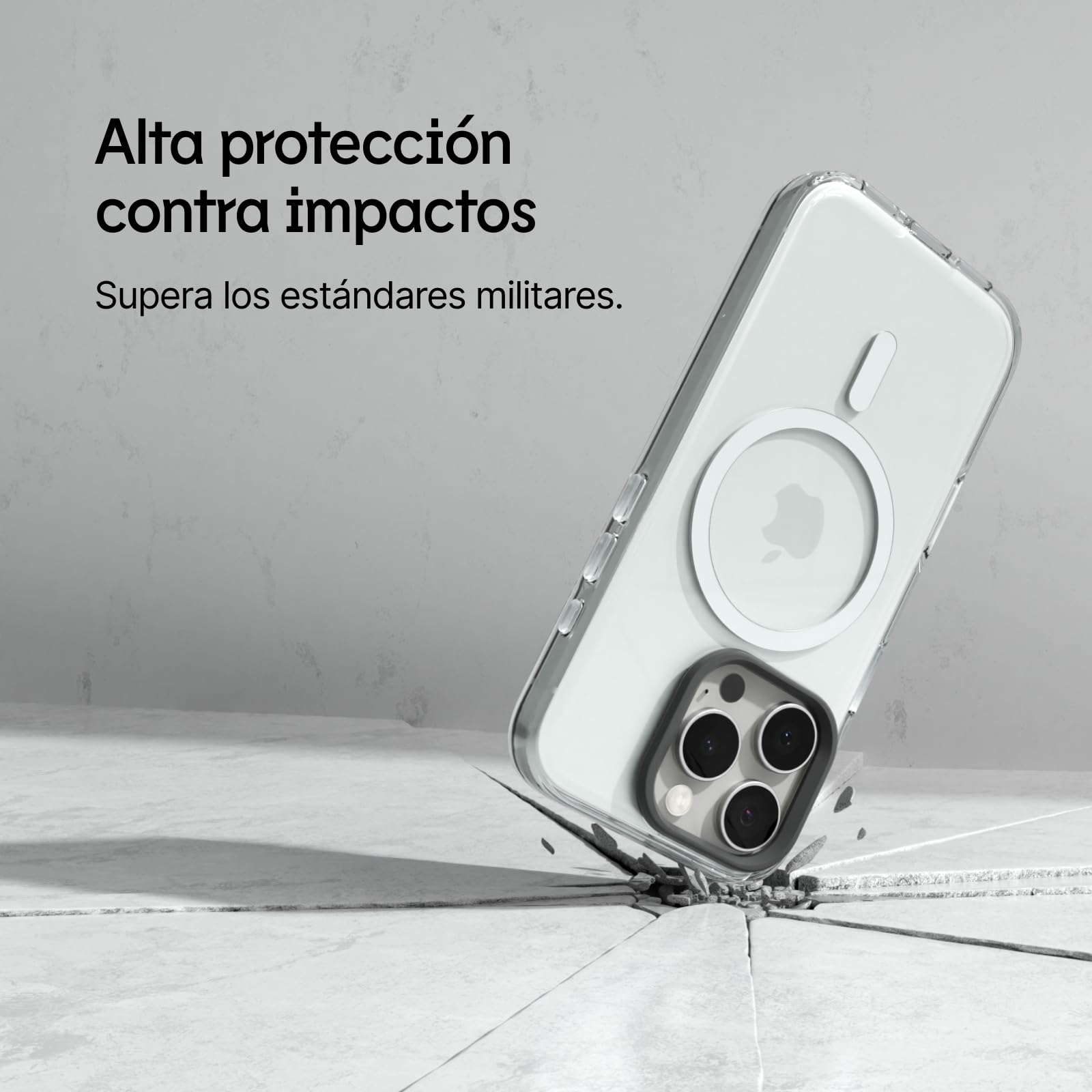 RHINOSHIELD Funda Clear Apta para MagSafe e iPhone 16 Pro | Fuerza magnética superior, tecnología antiamarilleamiento, alta claridad, resistente a golpes y grado militar.