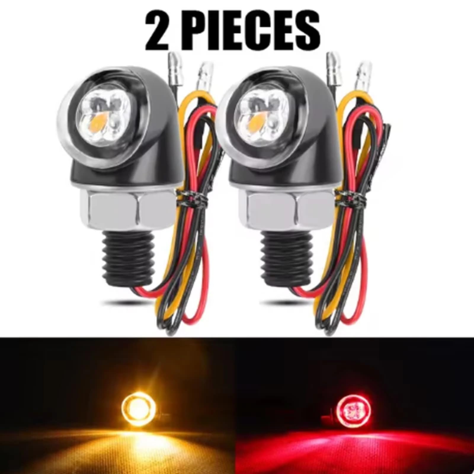 Per YZF Per R125 Per R25 Per R6 Per R3 Per R1 Per R7 Per XJ6 Per XMAX 125 300 Per MT125 3 Fili Anteriori Direzione Posteriori Indicatore Luminoso 8mm(Red,2pcs)