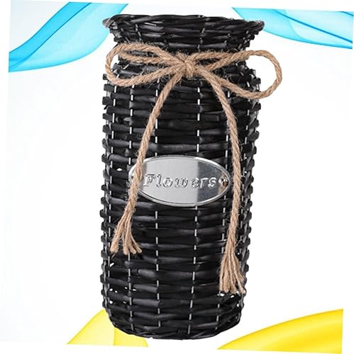 Miniatura 8 de Amosfun Jarrón tejido de flores secas para decoración de hierba marina, maceta de tejido para plantas, jarrones naturales estilo granja, cesta de