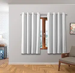 Cortina Blackout Curta Tecido Corta Luz Pequena Janela Dona Delicada (BRANCA, 2 METROS)