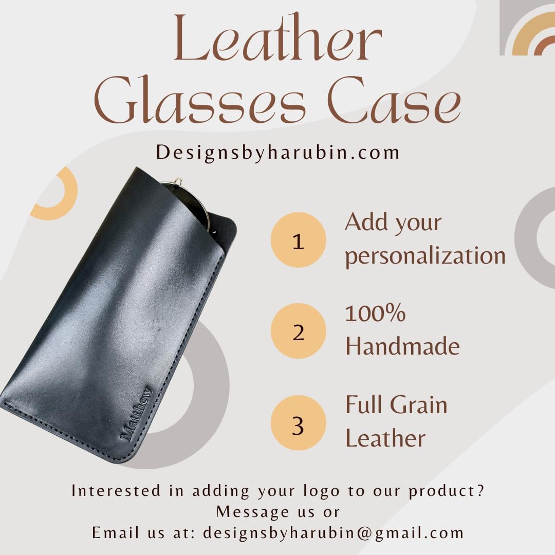 Leather Glasses Sleeve Free Personalization | Glasses Case Leather | Sunglasses Case Leather | Soft Glasses Case | Leather Accessory