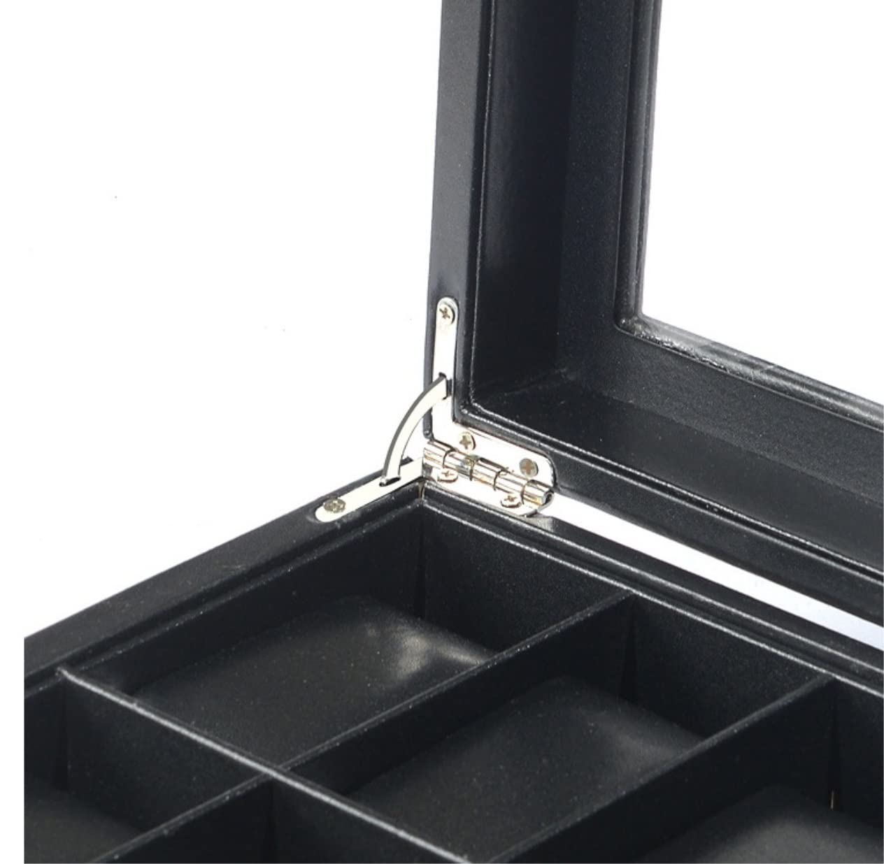 Porta Orologi Uomo Elegante Custodia per Orologio Classica 12 Slot con Fibbia in Metallo con Chiusura A Chiave Espositore per Portaoggetti Scatola Orologi