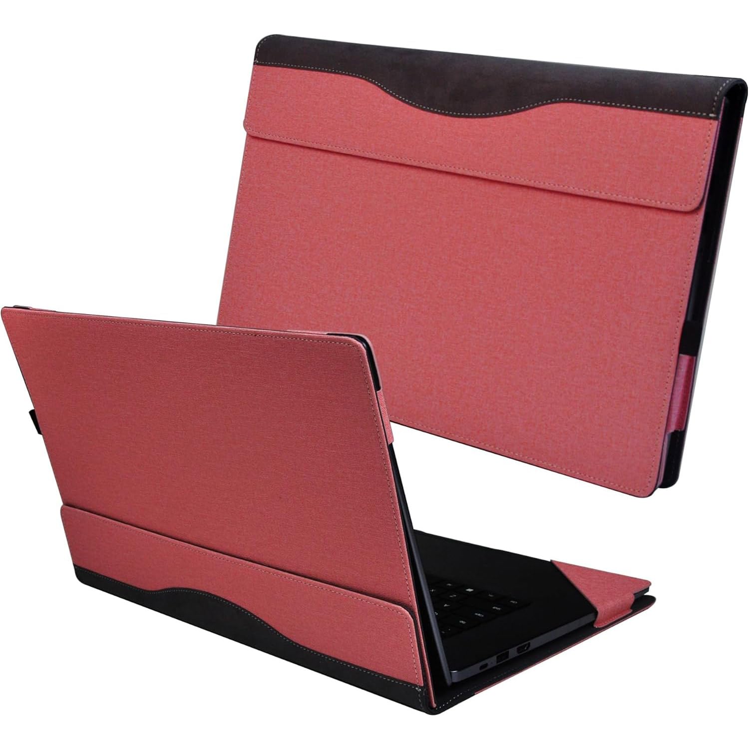 Custodia protettiva per computer portatile Dell 14 Plus DB14250 & Pro 14 PC14255/PC14250 & Pro14 Plus PB14250/PB14255, custodia protettiva in pelle PU per notebook PC borsa accessori (rosa)