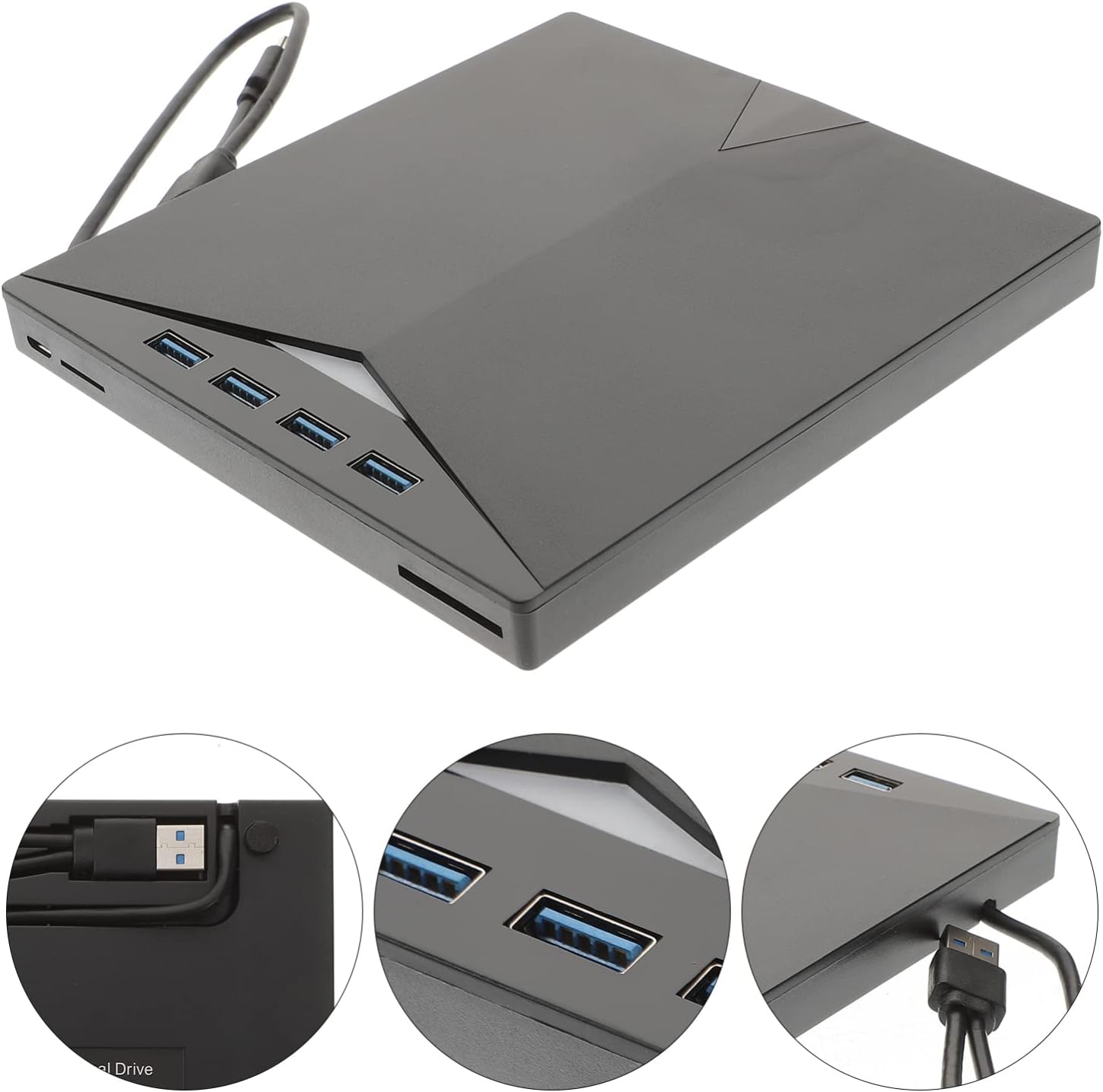 Mobestech Slim USB Cd Writer External DVD Drive Cd-ROM Burner DVD Writer for Laptop Easy to Carry