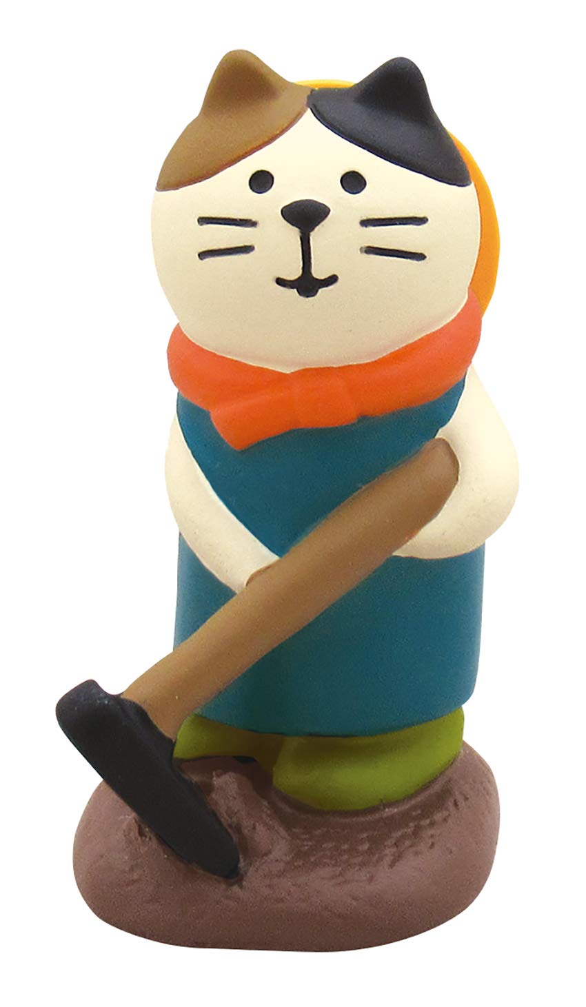 Amazon.co.jp: デコレ(Decole) 置物 農夫猫 3×4×H5.6cm