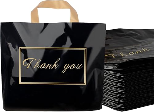 Bolsas de agradecimiento, bolsas de plástico para compras de pequeñas empresas, bolsas de regalo extra gruesas a granel con asas para clientes disponible en Yaxa Costa Rica