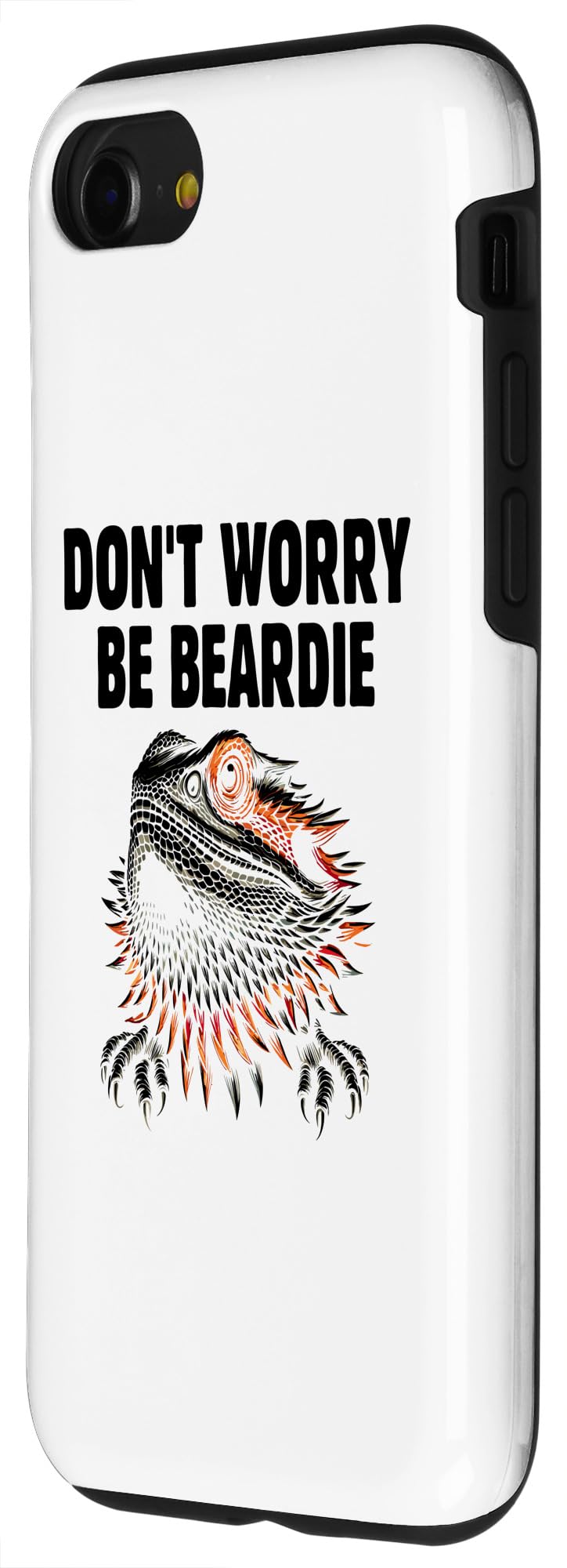 iPhone SE (2020) / 7 / 8 Don't Worry Be Beardie Bearded Dragon Reptile Lizard Lover Case - Image 2