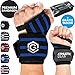 Produktbild INNOVATION Handgelenk Bandagen mit Handschlaufe - 2er Set (60 cm) Handbandagen für Krafttraining, Fitness und Sport I Unisex Wrist Wrap Orthese Bandage Handgelenkstütze Stützbandage (Schwarz-Blau)