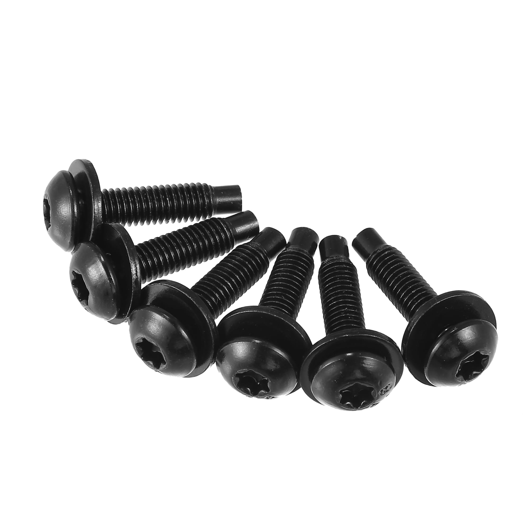 Lot de 6 vis Torx rigides pour Jeep Wrangler 2007-2018 - Boulons de rechange extra longs en acier inoxydable noir