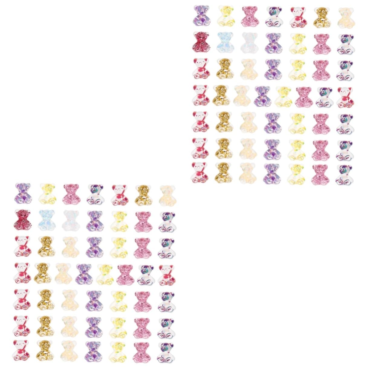 Charms de animales de resina para manualidades DIY y scrapbooking infantil de 100 piezas