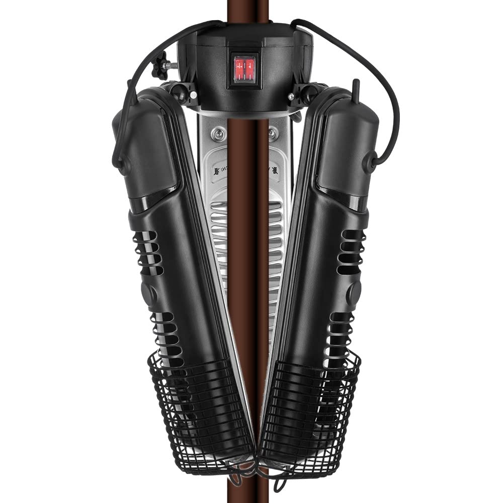 TROTEC Schermo Riscaldamento a infrarossi IR 2005 SC - Potenza di riscaldamento 700 W / 1300 W / 2000 W - 3 pale riscaldatore a infrarossi per terrazza
