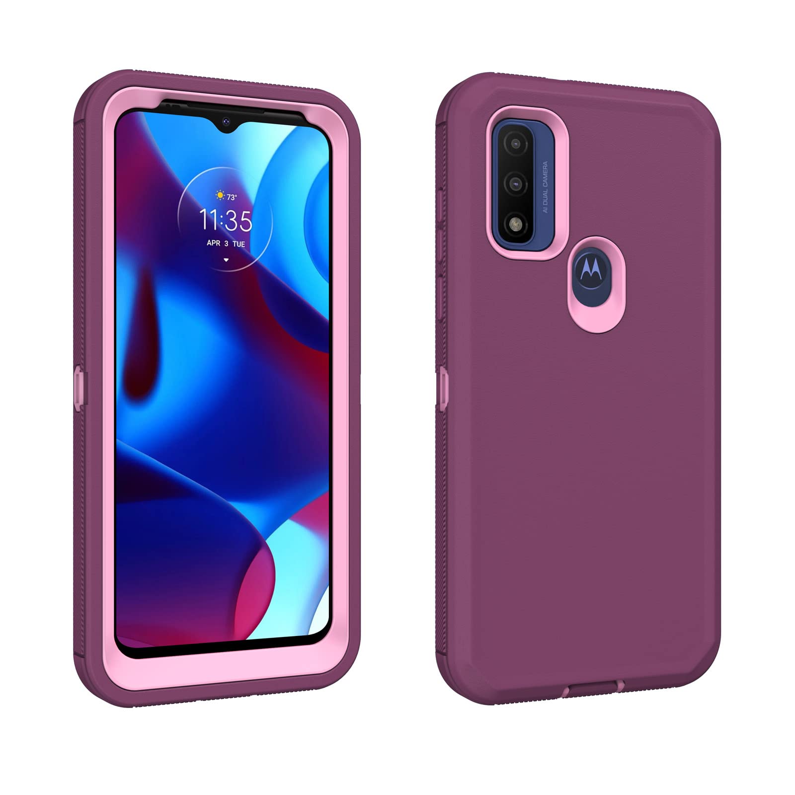 TMIDVFV Coque De Téléphone Robuste Pour Moto G Play (2023) Et Moto G Power ( 2022), Avec Clip De Ceinture Et Béquille – Coque De Protection Intégrale Résistante Aux Chocs (orange