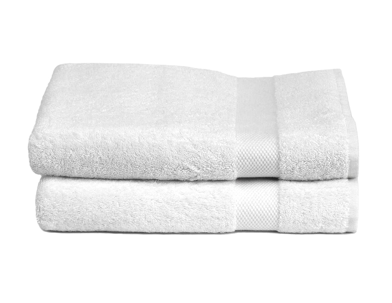 2 x Bath Towels, White TowelSelections Pearl Collection Luxury Soft Towels 100 Turkish