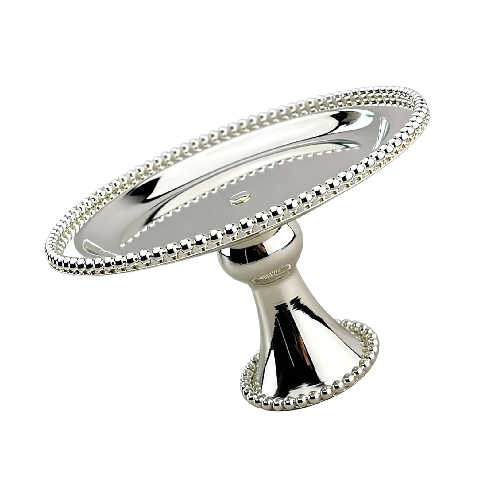 Carotoe High Feet Multipurpose 304 Stainless Steel Snacks Plate Fruit Tray Serving Platter For Family Gatherings Kitchen Essential Elegant Treat Serving Tray
