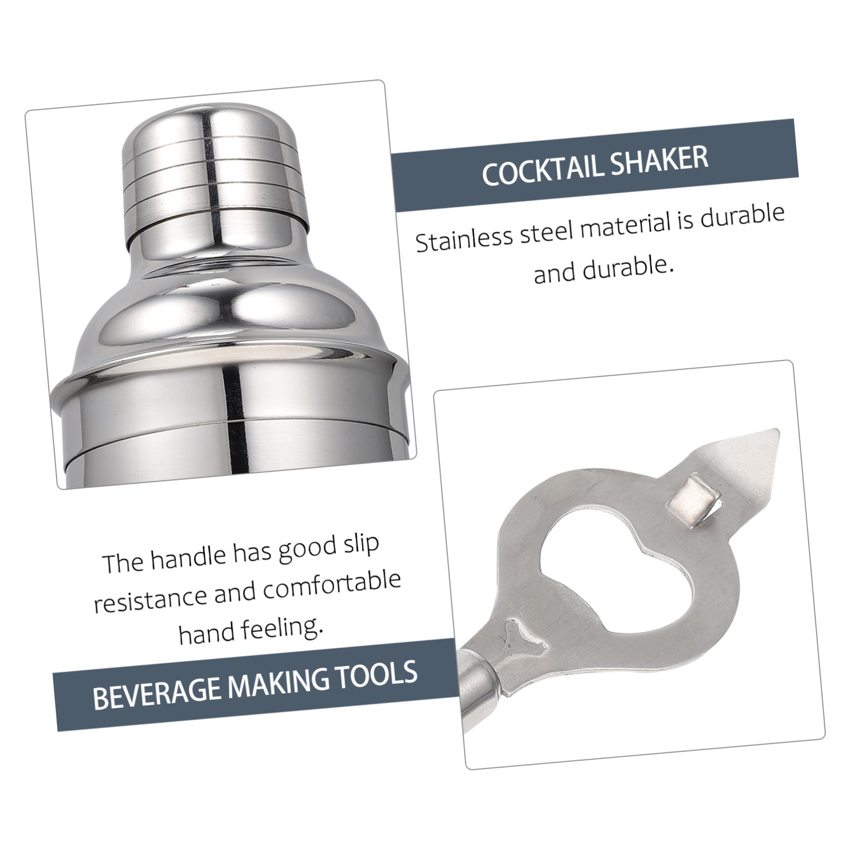 Ciieeo Kit Shaker Cocktail Acier Inoxydable Outil de Bar Polyvalent pour Maison Kit Complet pour Préparation de Cocktails