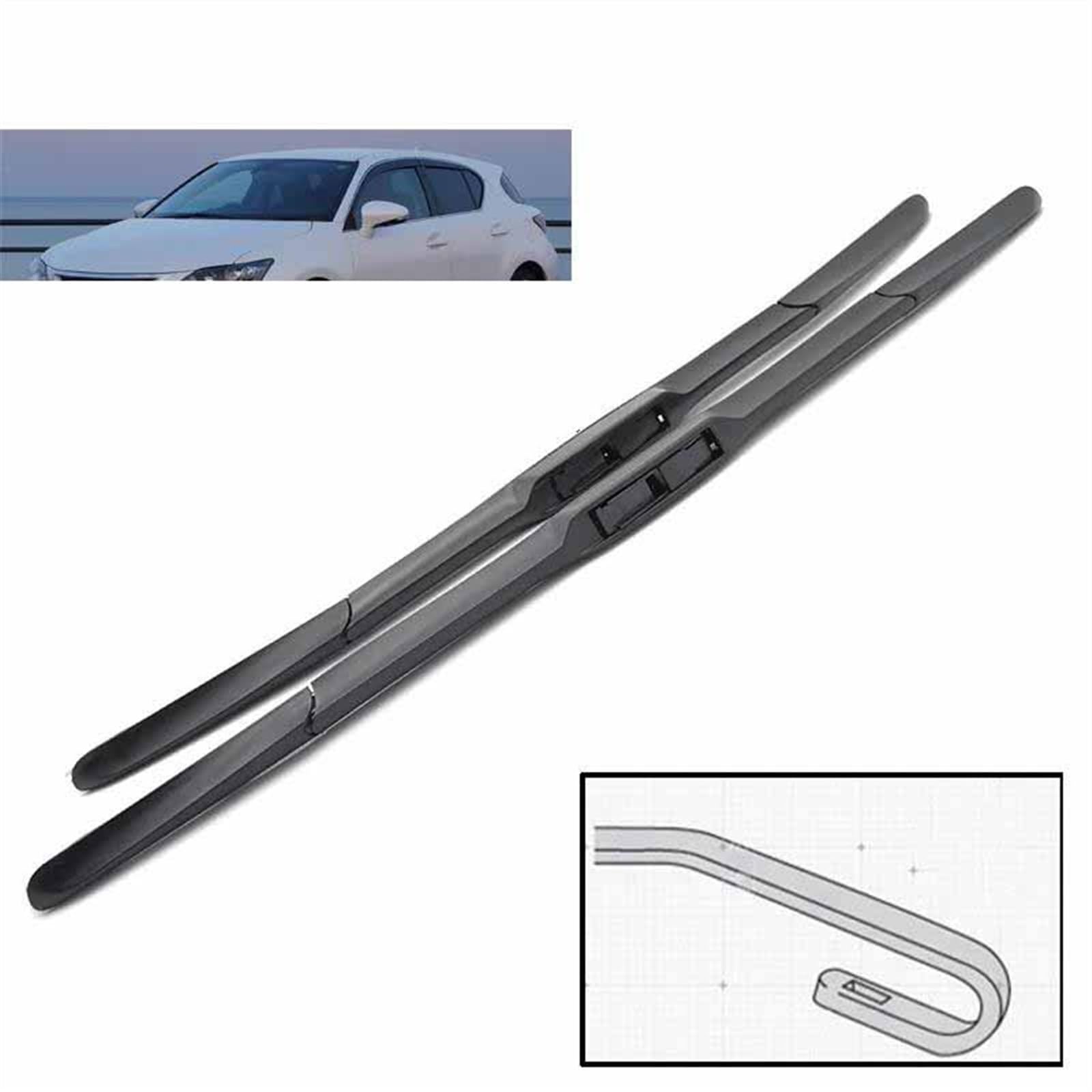 Escobillas limpiaparabrisas Delanteras para Lexus ES350 2013 2014 2015 2016 2017. Limpiaparabrisas para Parabrisas, Ventanas, cepillos para Lluvia de Coche, 26"+18".