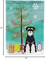 Vista 540 de Caroline's Treasures BB4243GF Bandera de jardín con texto en inglés «Merry Christmas» con texto en inglés «Merry Christmas», bandera decorativa